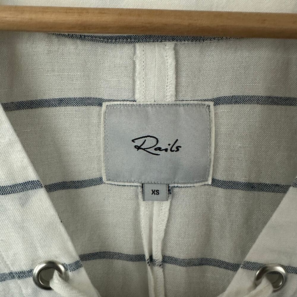 Rails Lily Positano Stripe Linen Tunic Top Size X… - image 8